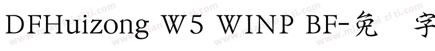 DFHuizong W5 WINP BF字体转换